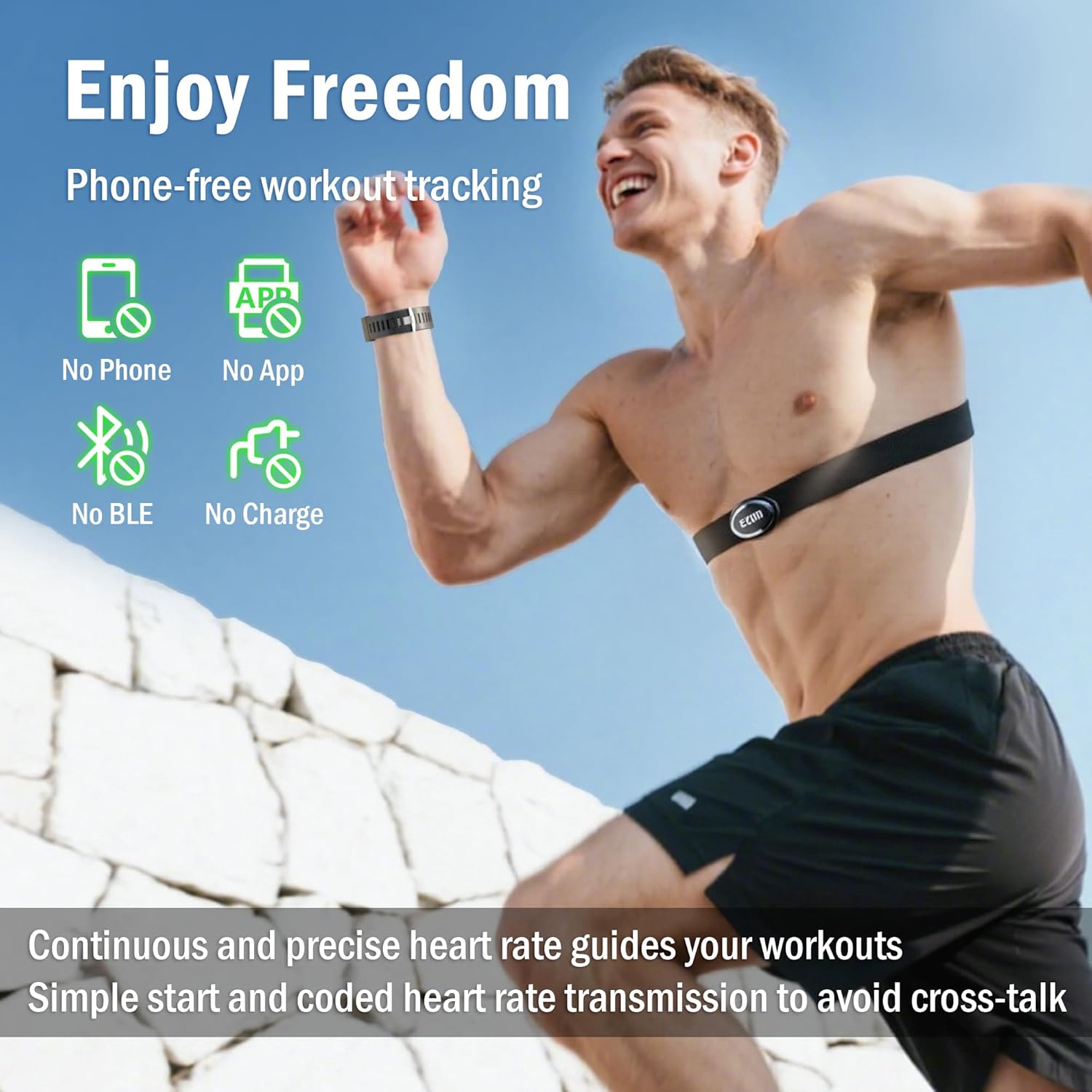 50M Waterproof Heart Rate Moni - Breath Rate Monitor recension och pris